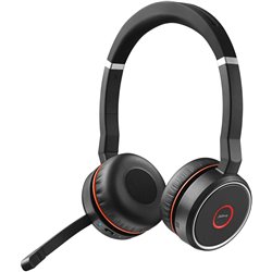 Jabra Evolve 75 UC Stereo Headset On-Ear (Bluetooth, sem fio, cancelamento de ruído ativo)