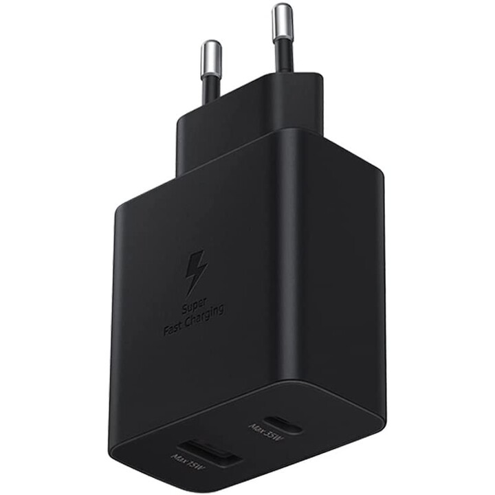 Adattatore di ricarica rapida Samsung Duo EP-TA220N Nero (max. 35 W USB Type-C, max. 15 W con USB-A, senza cavo)