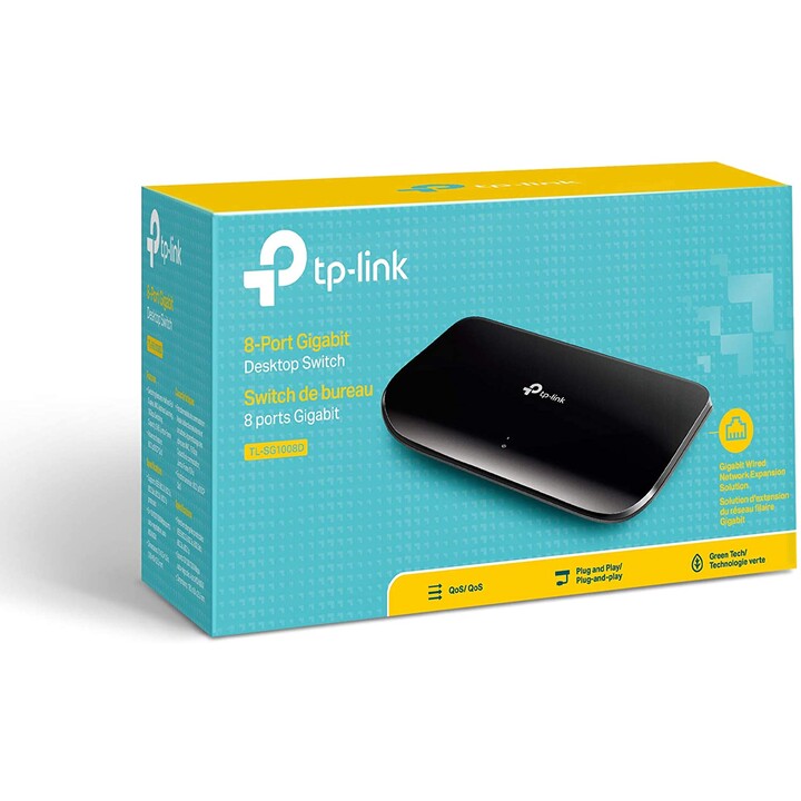 TP-Link Switcher Gigabit 8-port 10/100 / 1000M TL-SG1008D