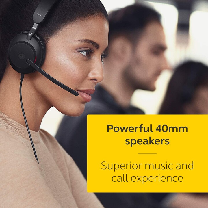 Jabra Evolve2 40 MS Mono Headset On-Ear convertible, wired, USB