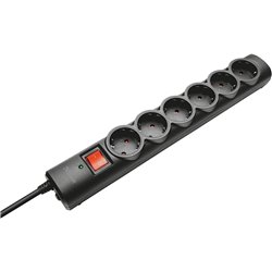 Trust 21059 Spannungsschutz Schwarz 6 AC-Ausgänge 1,8 m