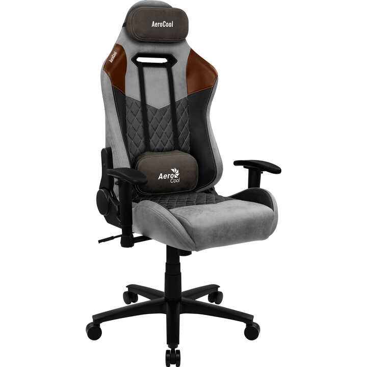 Aerocool DUKE AeroSuede Universal-Gamingstuhl Schwarz , Braun, Grau
