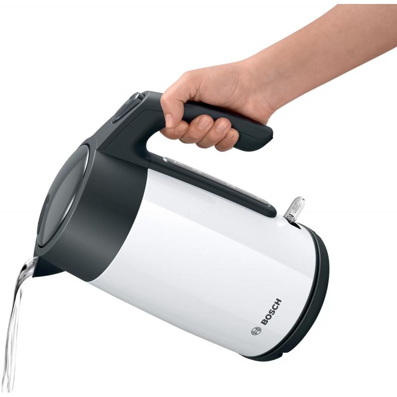 Electric kettle Bosch TWK 7L461, 2400 W, 1.7 l White - Imagen 7