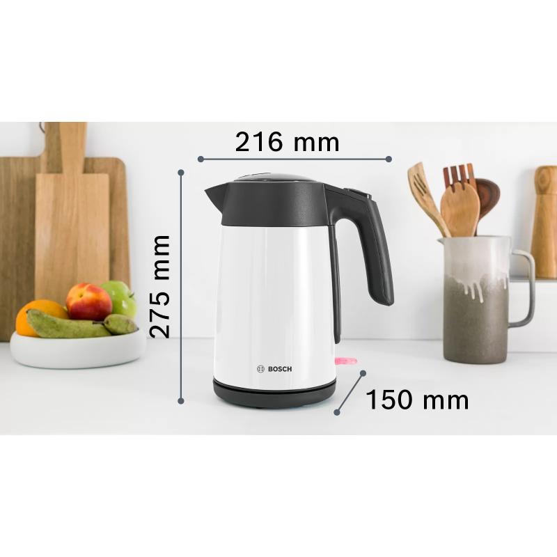 Electric kettle Bosch TWK 7L461, 2400 W, 1.7 l White - Imagen 10