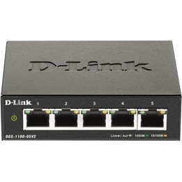 D-Link DGS-1100-05V2 switch Gestionado Gigabit Ethernet (10/100/1000) Negro