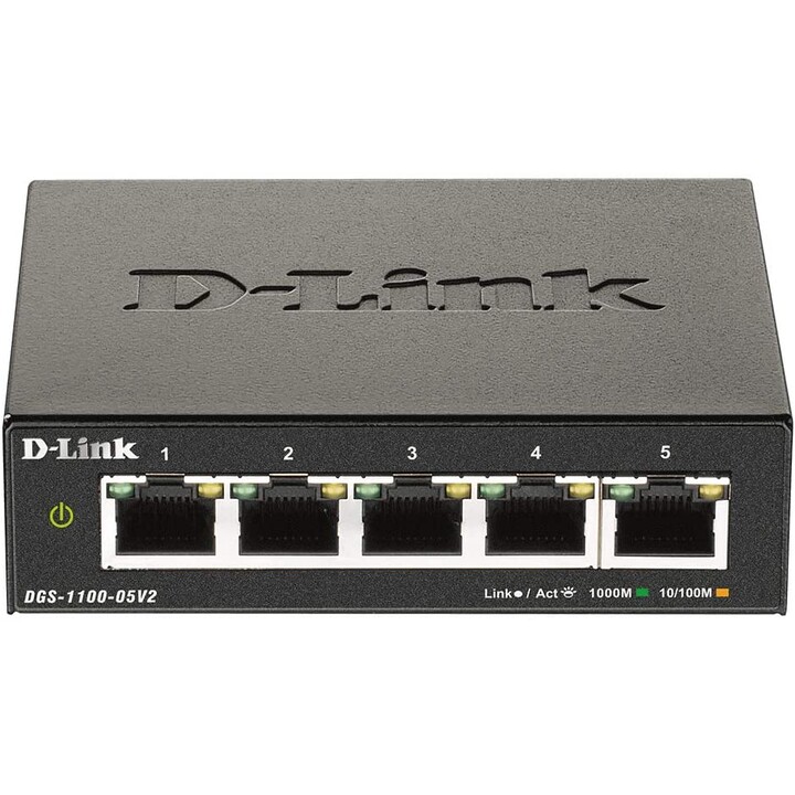 D-Link DGS-1100-05V2 Netzwerk-Switch Managed Gigabit Ethernet (10/100/1000) Schwarz