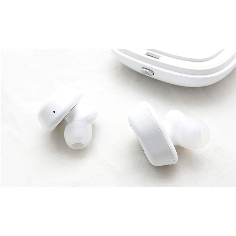 Auriculares FreePlay BT con estuche para batería recargable - Blanco