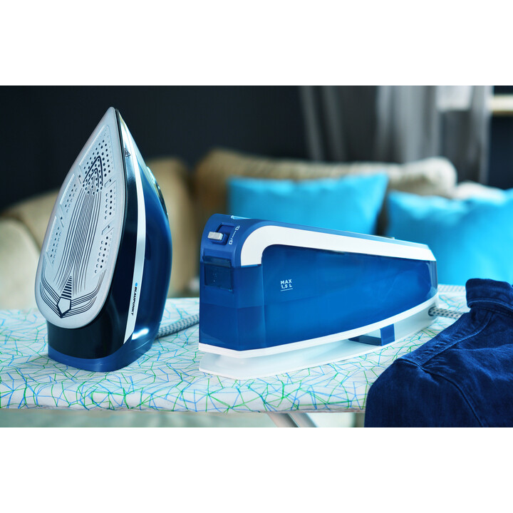 Blaupunkt SSP701 Dampfbügelstation 3200 W 1,5 l Keramik-Bügelsohle Schwarz , Blau, Weiß