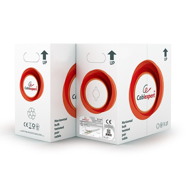 Gembird UPC-6004SE-L Cable de red LAN CAT6 UTP (CCA premium), trenzado, Eca, 305 m