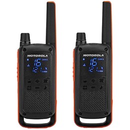 Motorola T82 Twin Pack Funksprechgerät 16 Kanäle Schwarz , Orange