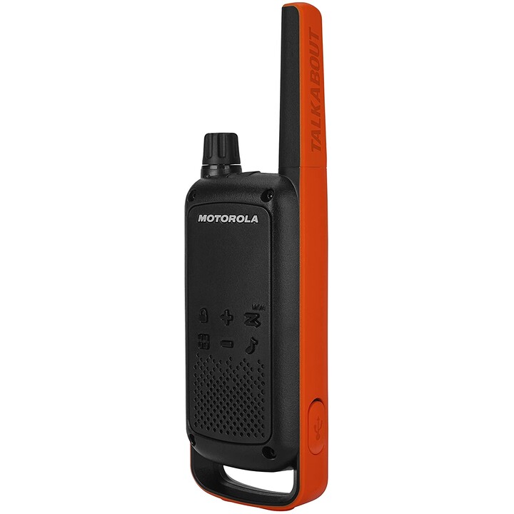 Motorola T82 Twin Pack two-way radio 16 channels Black,Orange