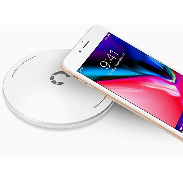 Cargador de escritorio inalámbrico MagMount Qi de 10 W - blanco