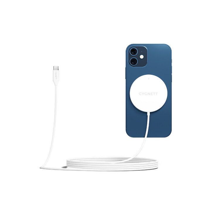 Cygnett MagCharge cable de carga inalámbrica magnética 1,2 m blanco