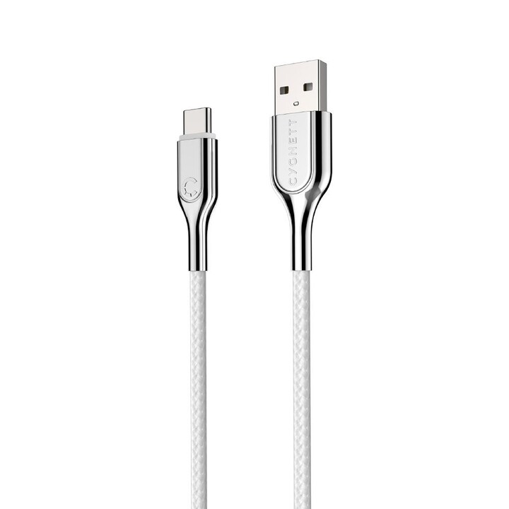 Cable Blindado 3.1 USB-C a USB-A (3Amp / 60W) 1M -Blanco