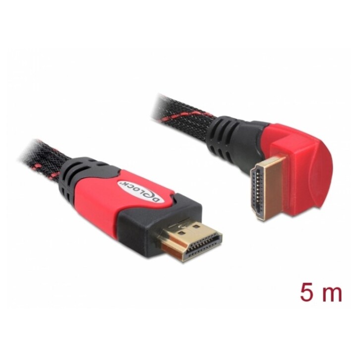 High Speed HDMI Cable with Ethernet D HDMI A male HDMI A male angled 4K 5m