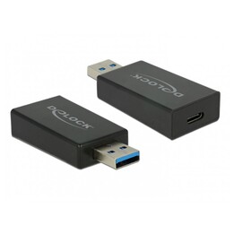 Convertisseur USB 3.1 Gen 2 Type-A mâle USB Type-Cª femelle Actif noir