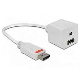 Adapter Displayport Stecker Displayport + Displayport Mini Buchse