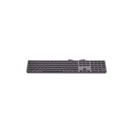 Tastiera numerica USB KB-1243, 110 tasti, 2x USB, alluminio, layout islandese, macOS, grigio siderale