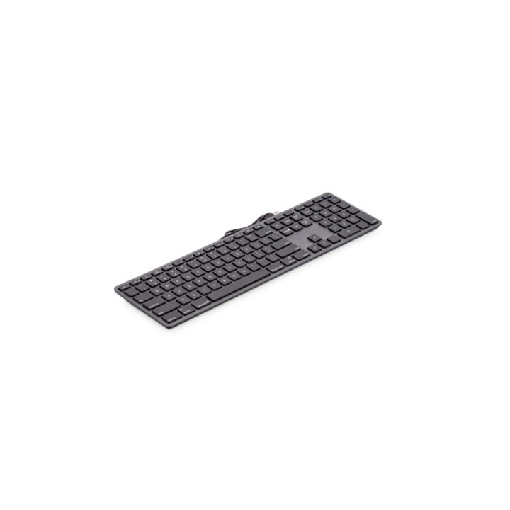 Tastiera numerica USB KB-1243, 110 tasti, 2x USB, alluminio, layout islandese, macOS, grigio siderale
