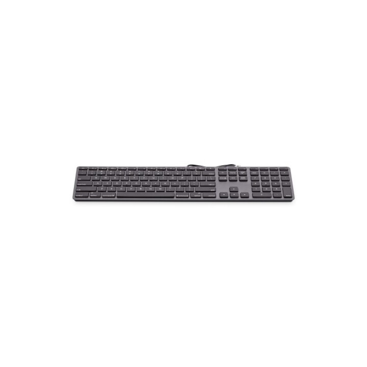USB numeric Keyboard KB-1243, 110 keys, 2x USB, aluminum, Greek layout, macOS, space grey