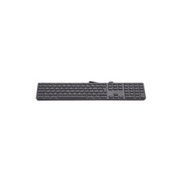 Tastiera numerica USB KB-1243, 110 tasti, 2x USB, alluminio, layout svedese, macOS, grigio siderale