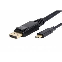 USB-C to DisplayPort cable, USB 3.1 (m) zu DP (m), 4K@60 Hz, black, 1.8 m - Imagen 1
