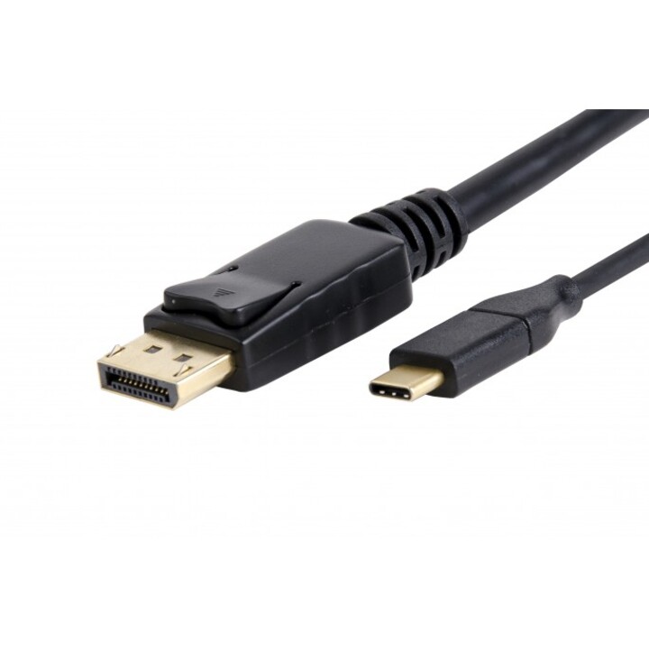 Cable USB-C a DisplayPort, USB 3.1 (m) zu DP (m), 4K a 60 Hz, negro, 1.8 m