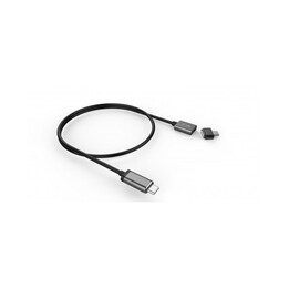 Câble de charge de sécurité magnétique USB-C (m) vers USB-C (m), jusqu'à 100 W, 3,0 m, gris sidéral *Nouveau