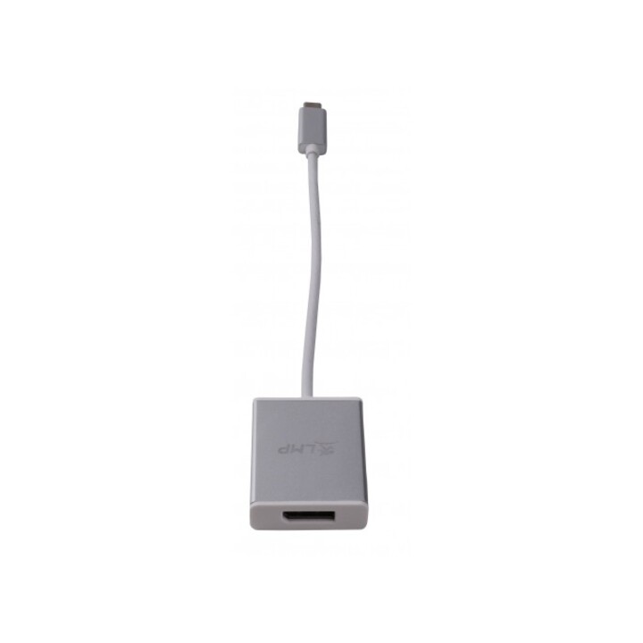 USB-C auf DisplayPort Adapter, USB-C 3.1 auf DisplayPort, Aluminiumgehäuse, silber