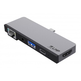 Base para tableta USB-C 4K de 5 puertos, para iPad Pro, HDMI 2.0, USB 3.0, USB-C (PD), Gigabit Ethernet, Audio de 3.5 mm, gris e