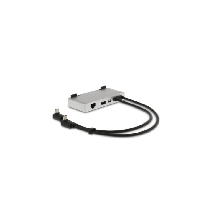 Dock di collegamento USB-C ProStand 4K, USB-C, 3x USB 3.0, HDMI, Mini-DP, Gigabit, 2x USB-C, argento
