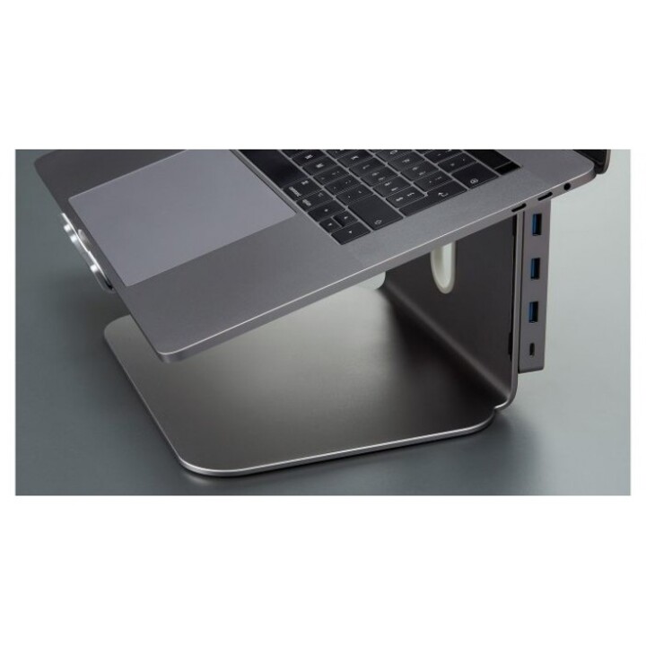 Dock di collegamento USB-C ProStand 4K, USB-C, 3x USB 3.0, HDMI, Mini-DP, Gigabit, 2x USB-C, argento