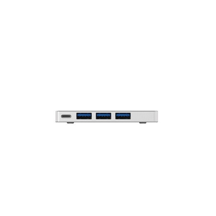 USB-C Basic Hub 6 porte, 3x USB 3.0 (1x uscita 1,5A), SD/microSD, USB-C (PD), alluminio, argento