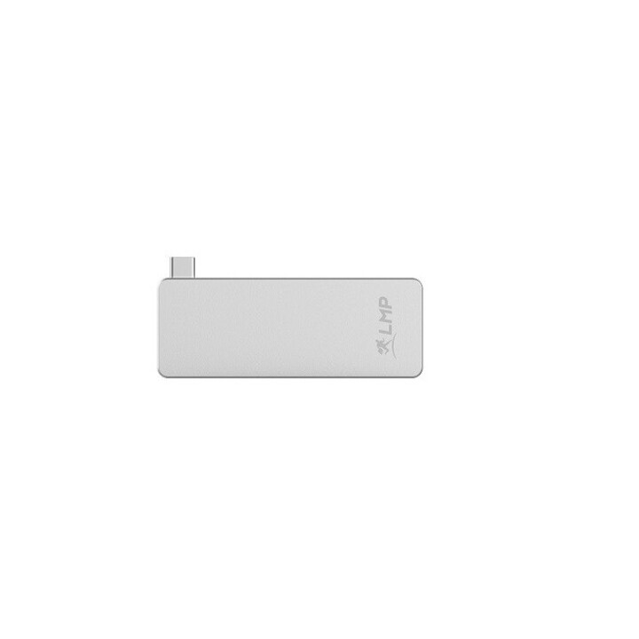 USB-C Basic Hub 6 Port, 3x USB 3.0 (1x 1.5A Output), SD/microSD, USB-C (PD), Alu, silver