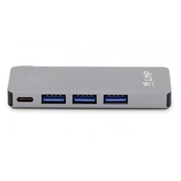 USB-C Basic Hub 6 porte, 3x USB 3.0 (1x uscita 1,5A), SD/microSD, USB-C (PD), Alu, grigio siderale