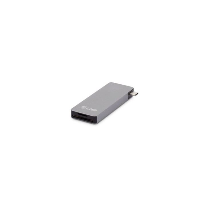 Hub básico USB-C de 6 puertos, 3 x USB 3.0 (1 salida de 1,5 A), SD / microSD, USB-C (PD), Alu, gris espacial