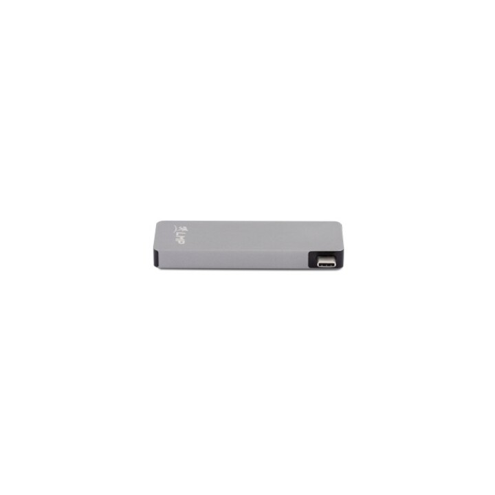 USB-C Basic Hub 6 Port, 3x USB 3.0 (1x 1,5A Ausgang), SD/microSD, USB-C (PD), Alu, spacegrau