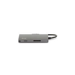 Mini Dock USB-C 8 ports avec HDMI, 3x USB 3.0, Ethernet, SD/MicroSD, chargement USB-C, Gris sidéral