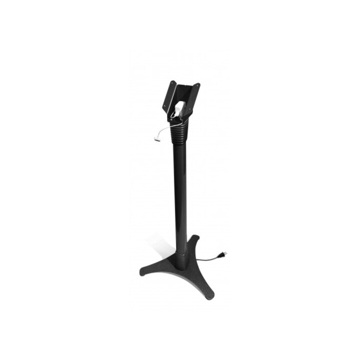 Soporte de piso de seguridad con montaje VESA de altura ajustable - Soporte de piso con pantalla de 45 grados - Negro