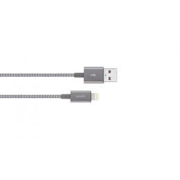 Strapazierfähiges geflochtenes Lade-/Sync-Kabel – Integra Lightning-auf-USB-A-Kabel – Titangrau