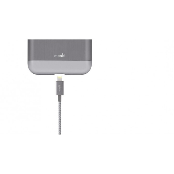 Cabo durável trançado de carga / sincronização - Cabo Integra Lightning para USB-A - Cinza Titânio