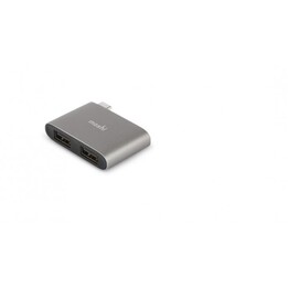 Adaptateur USB-C vers Double USB-A - Gris Titane
