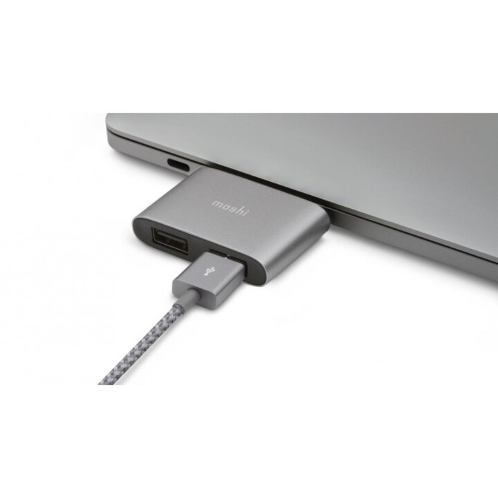 Adattatore da USB-C a doppio USB-A - grigio titanio
