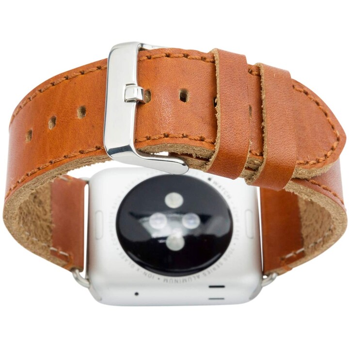 Copenhagen - Watch Strap 42/44 mm - Dark Saddle Brown/Silver