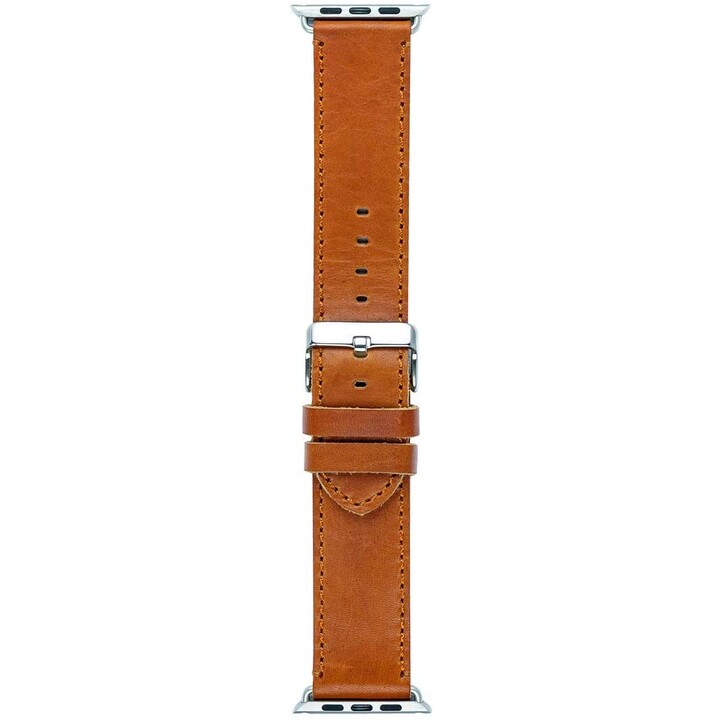 Copenhagen - Watch Strap 42/44 mm - Dark Saddle Brown/Silver