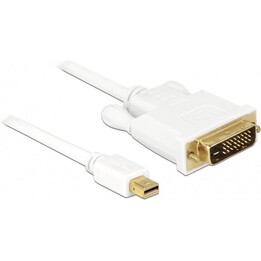 Kabel Mini Displayport Stecker auf DVI 24+1 Stecker 1m - weiß