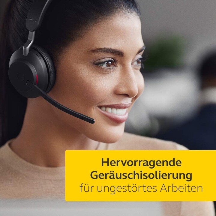 Jabra Evolve2 65 UC Cuffie auricolari stereo Bluetooth con stazione di ricarica nere 26599-989-988