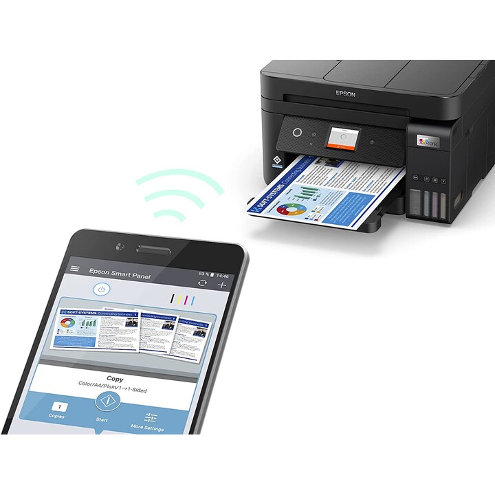 Epson EcoTank ET-4850 inkjet multifunction printer (A4, print, copy, scan, fax, ink tank system, USB)