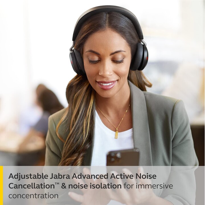 Jabra Evolve2 75 UC Stereo Headset On-Ear (Bluetooth, kabellos, ANC, USB)