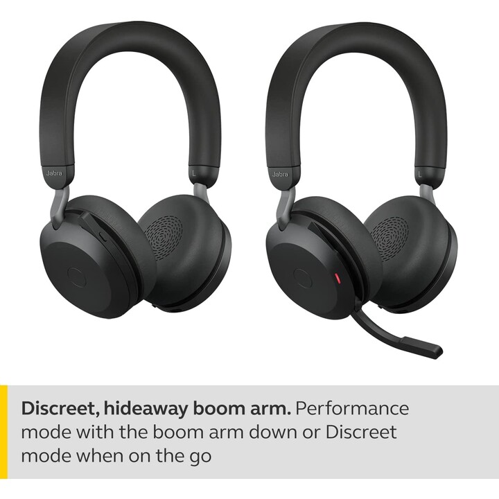 Jabra Evolve2 75 UC Stereo Headset On-Ear (Bluetooth, kabellos, ANC, USB)